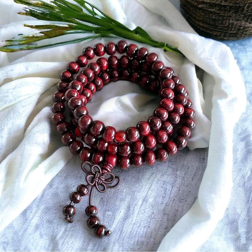 WOOD MALA BEADS NECKLACE/BRACELET UNISEX BRAND 🆕